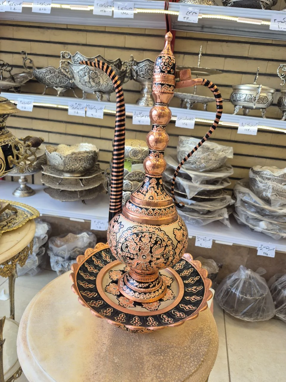 آفتابه لگن نقره کوب