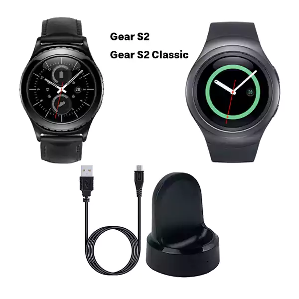 کابل شارژر ساعت Gear S2 / S2 Classic سامسونگ | همراه با کابل USB-Mini